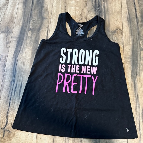 Danskin Black Tank Top with Empowering Graphic - Picture 1 of 3